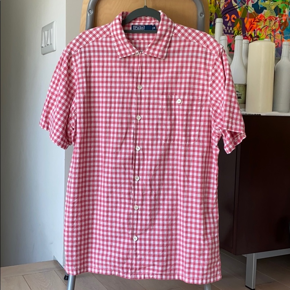 Ralph Lauren SS Gingham Plaid Button Up